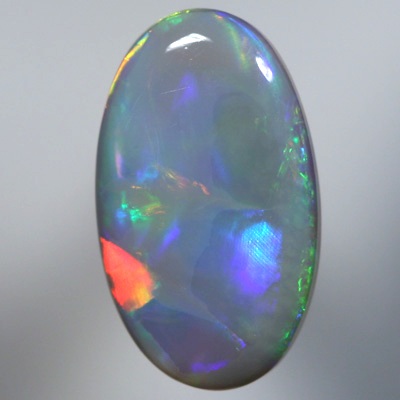 SOLID SEMI BLACK OPAL Neon orange to neon gold contrasted by violet